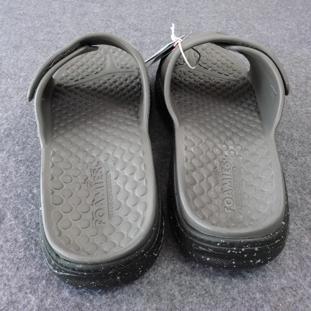 Skechers Foamies Mens Dark Taupe Lightweight Molded Comfort Slides 243092/DKTP